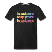 Load image into Gallery viewer, Teachers Support Teachers Tee | Tie Dye Print - black