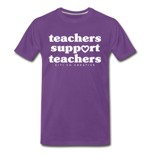 Load image into Gallery viewer, Teachers Support Teachers Tee | White Print - purple