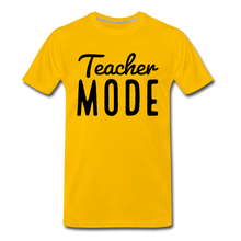 Load image into Gallery viewer, Teacher Mode Tee | Black Print - sun yellow