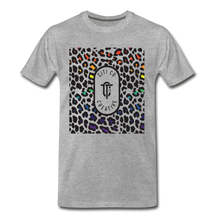 Load image into Gallery viewer, Leopard Citi Co Tee | Rainbow Print - heather gray