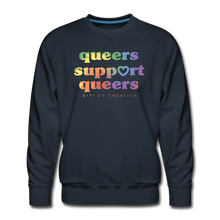 Load image into Gallery viewer, Queers Support Queers Sweatshirt | Tie-Dye Print - navy