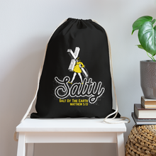 Load image into Gallery viewer, Salty Drawstring Bag - black