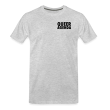 Load image into Gallery viewer, Queer Agenda Tee - Black Print - heather gray