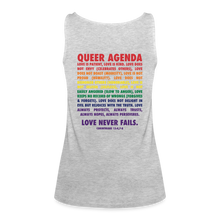 Load image into Gallery viewer, Queer Agenda Fitted Tank - Rainbow Print - heather gray