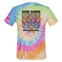 Load image into Gallery viewer, Queer Agenda Tie Dye Tee - rainbow