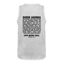 Load image into Gallery viewer, Queer Agenda Classic Tank - Black Print - heather gray