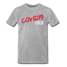 Load image into Gallery viewer, COVID Dare Tee - White Print - heather gray
