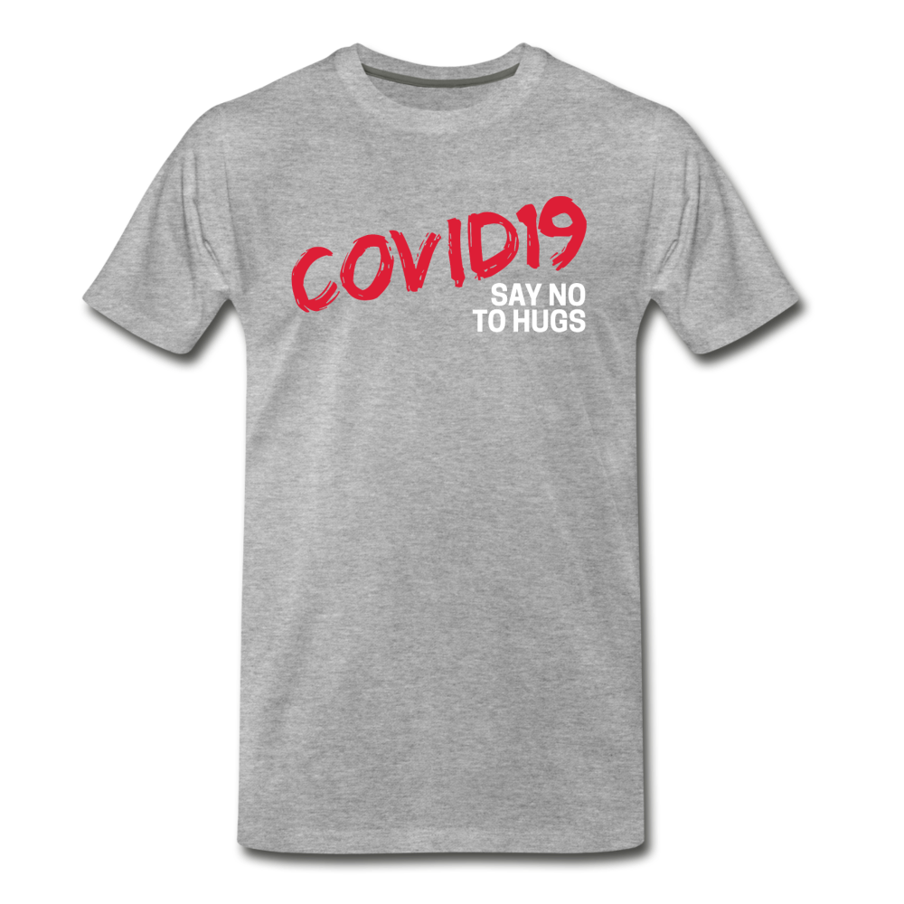 COVID Dare Tee - White Print - heather gray