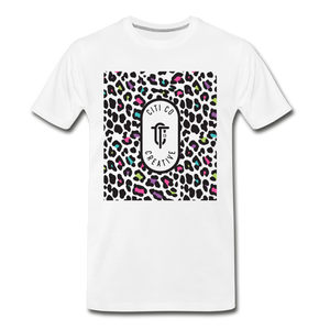 Leopard Citi Co Tee | Neon Print - white