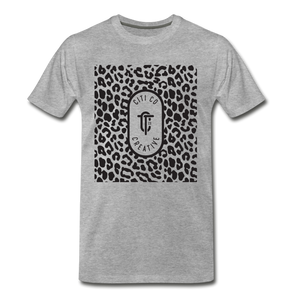 Leopard Citi Co Tee - heather gray