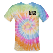 Load image into Gallery viewer, Queer Agenda Tie Dye Tee - rainbow
