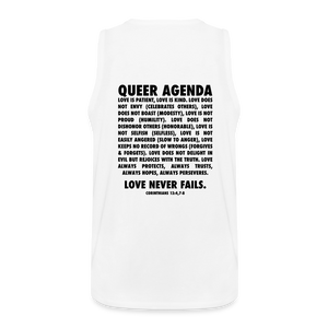 Queer Agenda Classic Tank - Black Print - white