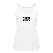 Load image into Gallery viewer, Queer Agenda Fitted Tank - Black Print - white
